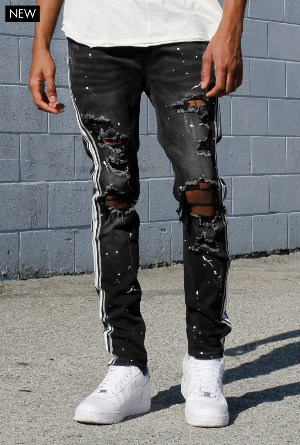 Men's Paint Splatter Jeans, Paint Splattered Jeans