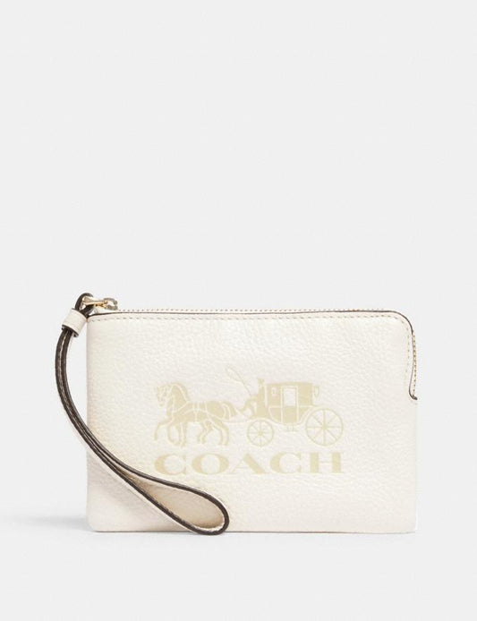 Coach Horse and Carriage Corner Zip Wristlet