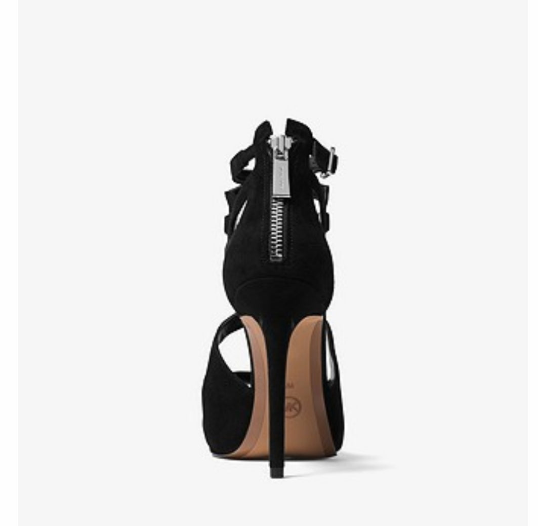 Michael kors black strappy on sale heels