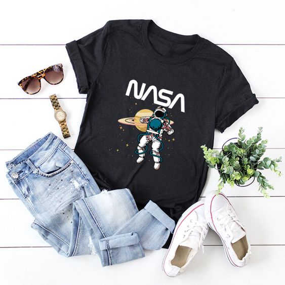 Dark Nasa Space Series T-Shirt in Black