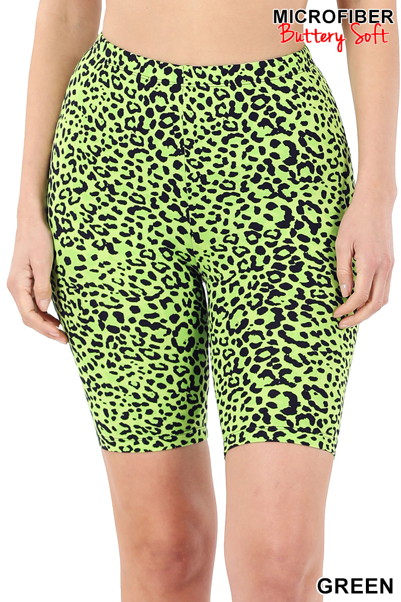 Leopard Print Biker Shorts