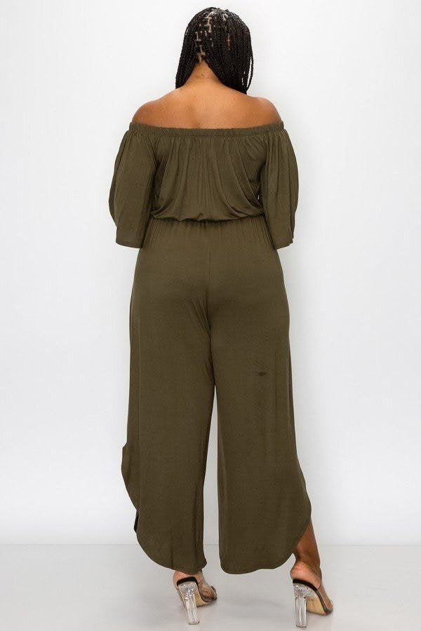 Bell Sleeved Jumpsuit  (Black)