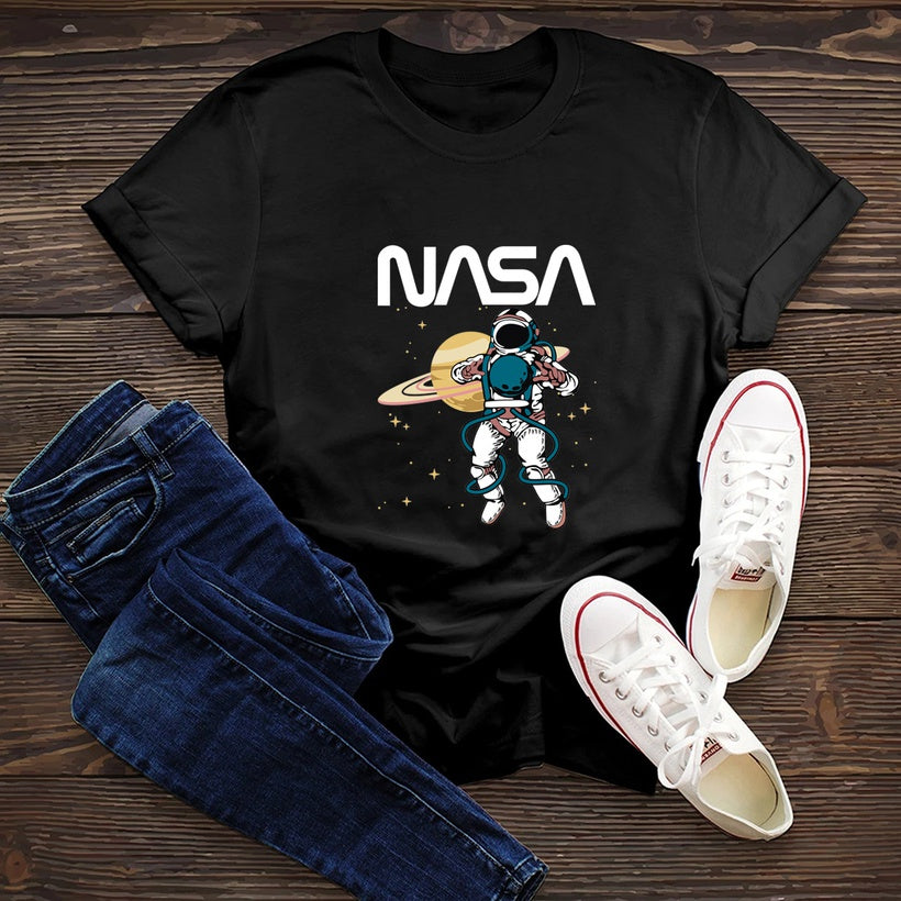 Dark Nasa Space Series T-Shirt in Black